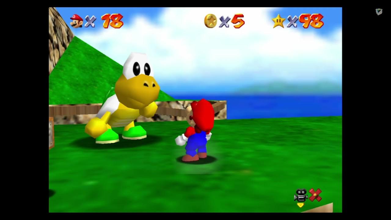 Rematch With Koopa The Quick Mario 64 Super Mario 64 3D All Stars - 99 - Tiny Huge Island - Rematch with