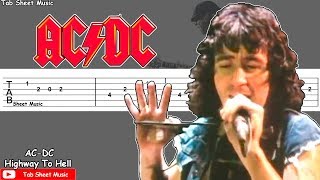 Video thumbnail of "AC-DC - Highway To Hell Guitar Tutorial (Iron Man 2 Theme)"