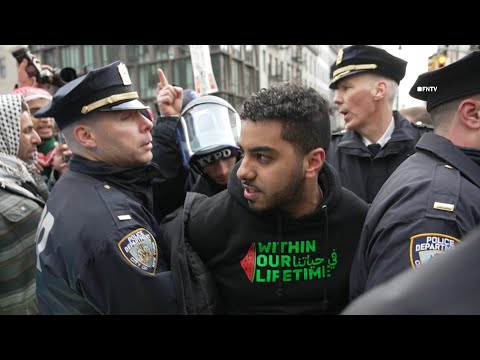 ARRESTS Outside NYC Mayor Adam's IFTAR Event at Protest for Palestine