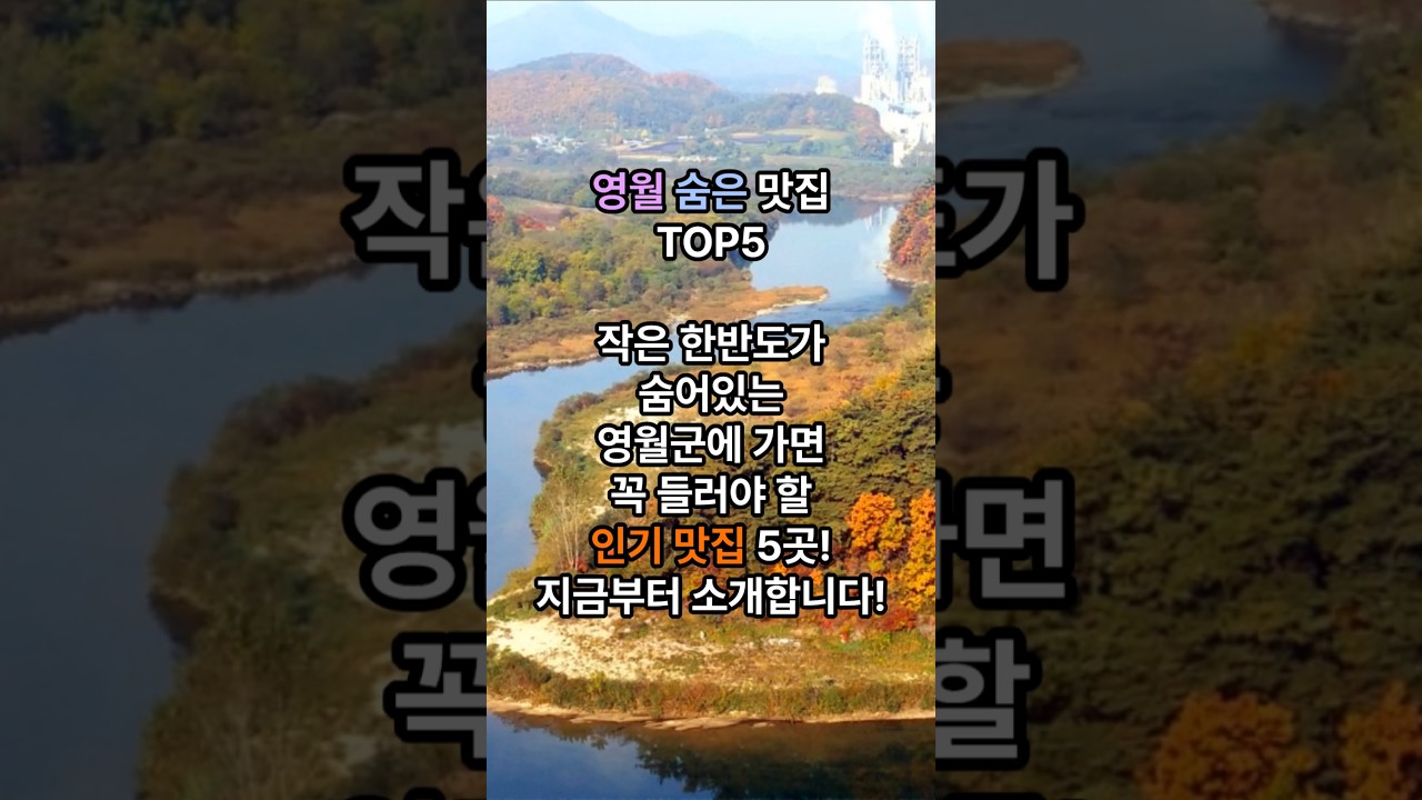 강원도 영월 맛집 TOP5 #영월맛집 #강원도맛집 #영월여행 #사랑방식당 #강원토속식당 #주천묵집 #미탄집 #일미닭강정 #영월한끼 #로컬맛집 #전통맛집 #강원도여행 #shorts