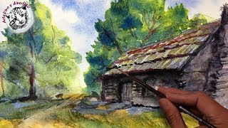 Curso de Acuarela 3 | Como Pintar un Paisaje con Acuarelas Paso a Paso