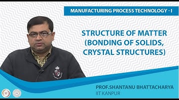 Structure of Matter (Bonding of Solids,Crystal Structures)