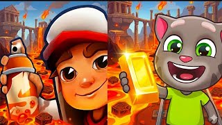 Floor Is Lava 🌋 Gameplay 🆚 Tom Runner Lava ESCAPE। Full Compare 