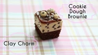 Polymer Clay Cookie Dough Brownie Charm Tutorial