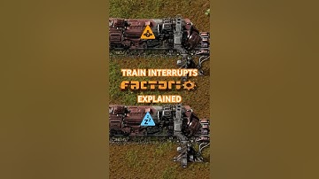 Easy Train Interrupts For Beginners In Factorio! #factorio #factoriospaceage