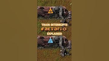 Easy Train Interrupts For Beginners In Factorio! #factorio #factoriospaceage