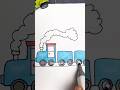 How To Draw A Cute Toy Train Easy Drawing For Kids 