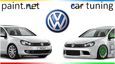 Volkswagen Golf virtual car tuning with Paint.NET (video)