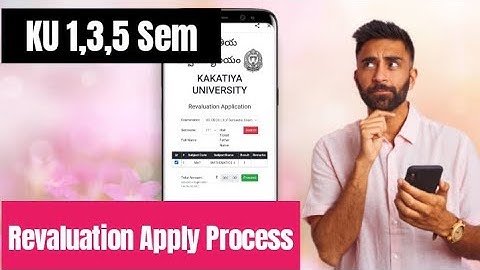 KU 1,3,5 Sem Revaluation Applying process || Clear Information in Telugu
