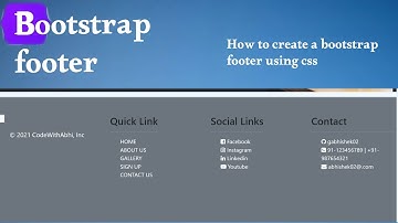 Bootstrap footer | How to create a bootstrap footer in html and css