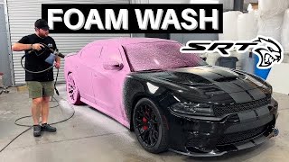 Hellcat Foam Wash, Polish &amp; Coating - Dodge Charger Auto Detailing (Satisfying ASMR)