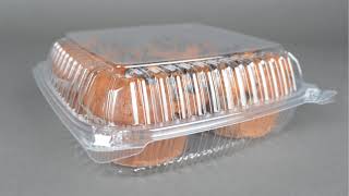 200 Recyclable 8 X 8 X 3 Clear Take Out Containers By Daxwell