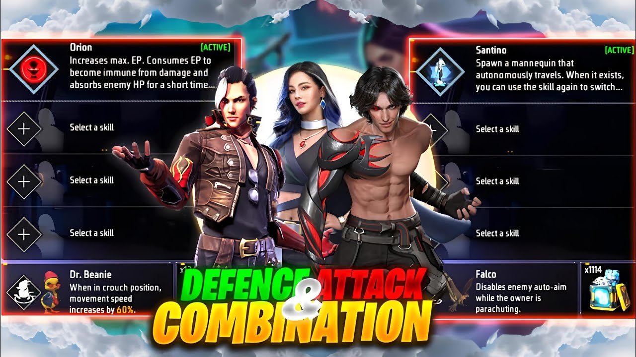 Defance & Attacking Character Combination 2025 | Br Rank Best Character ...