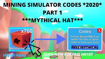 ROBLOX MINING SIMULATOR CODES *2020* - Mining Simulator Hacks **MYTHICAL PET** Part 1