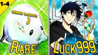1-4 Regressed, He Got 9999 LUCK From SYSTEM & Now Able To Find and Loot Everything - Manhwa Recap