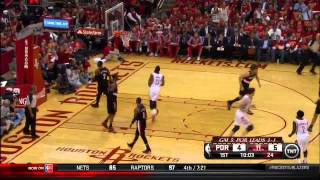 NBA, playoff 2014, Rockets vs. Trail Blazers, Round 1, Game 5, Move 1, Chandler Parsons, assist