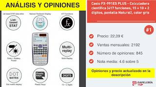 Análisis y opiniones ▷ Casio FX-991ES PLUS - Calculadora científica (417 funciones, 15   10   2 díg