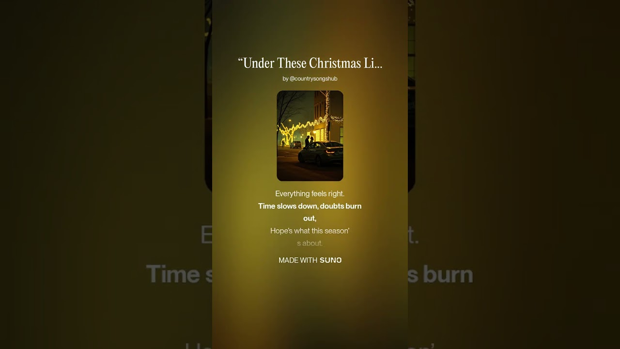 Under These Christmas Lights – Keith Urban–Inspired Holiday Country Song