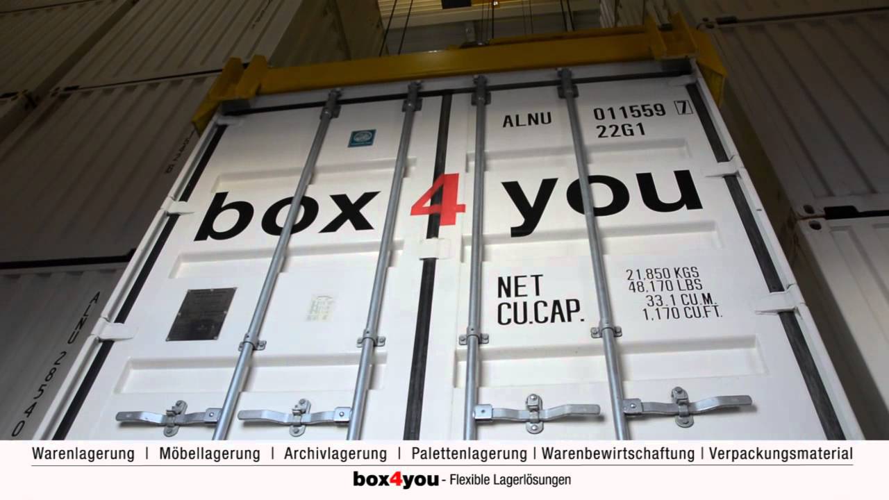 Lagerung bei box4you mit günstiger Lagercontainer - YouTube