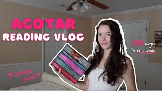 reading the entire ACOTAR series in one week | spoiler free reading vlog