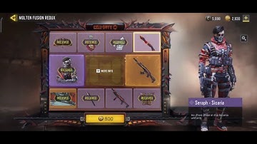 *New*Molten Fusion Redux। AK117 "Meltdown" & Seraph "Sicaria" unlocked COD Mobile ।