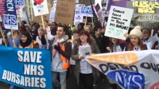 Student nurses demo against bursary cuts