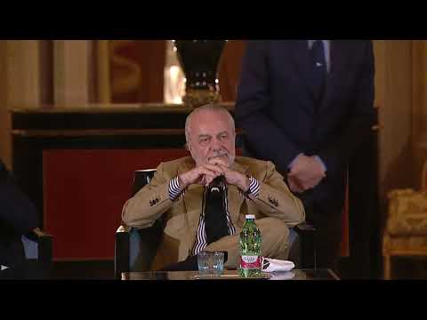 conferenza stampa del presidente del Napoli