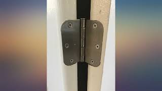 Amazon Basics Rounded 3.5 Inch x 3.5 Inch Door Hinges, 18 Pack, Satin Nickel review