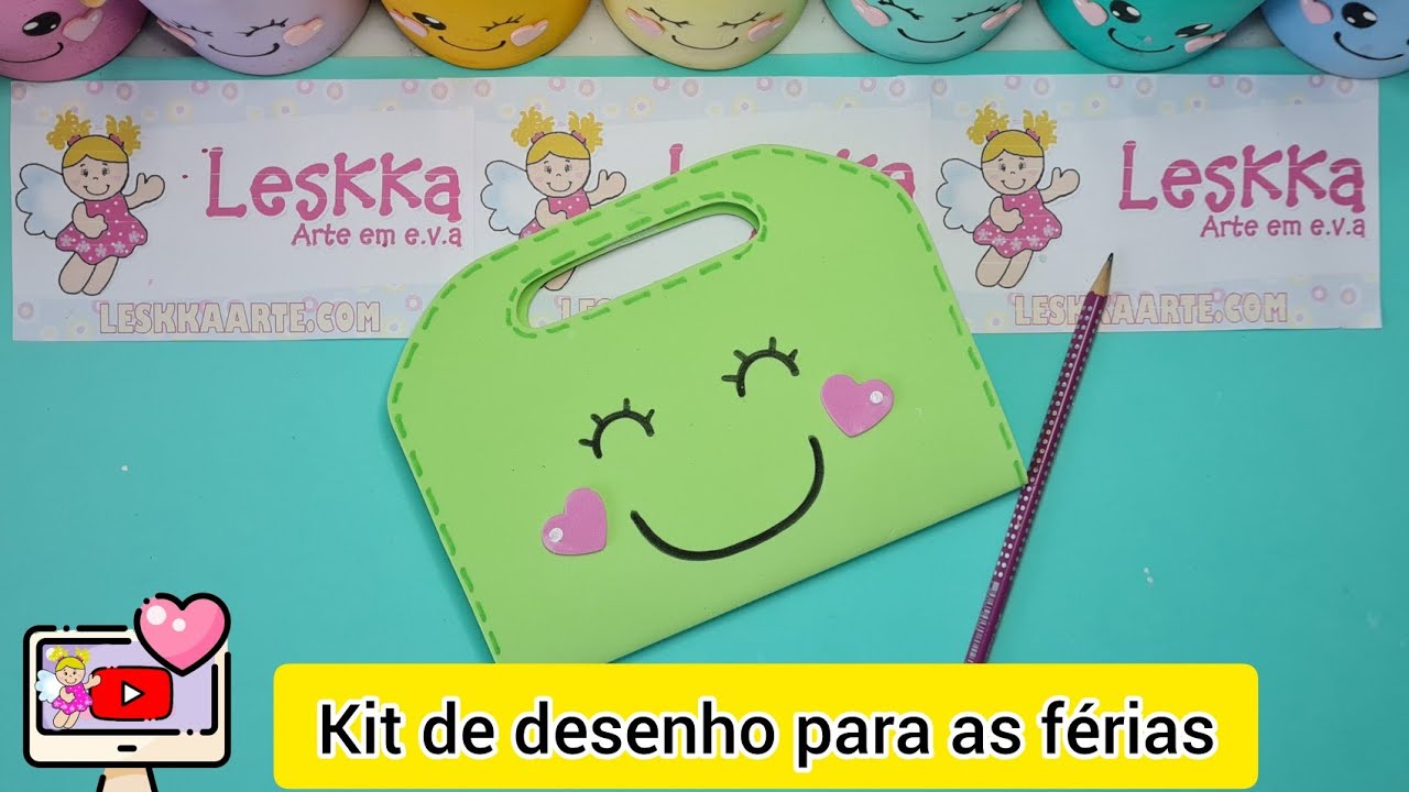 DIY - KIT DE DESENHO EM EVA - LEMBRANCINHA PARA FÉRIAS