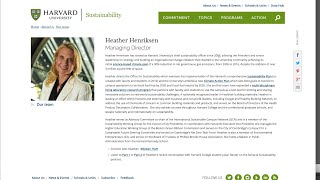 Communicating Sustainability at Harvard