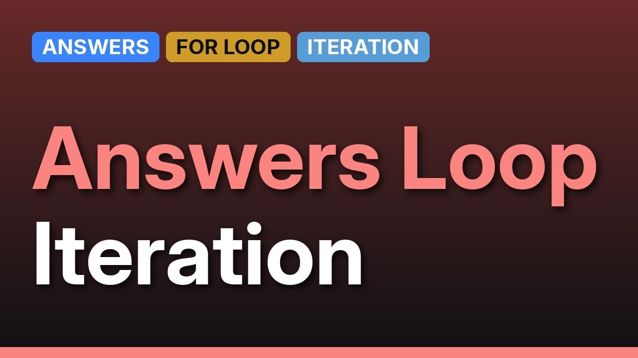 Python for loop ineration variable not an integer - YouTube