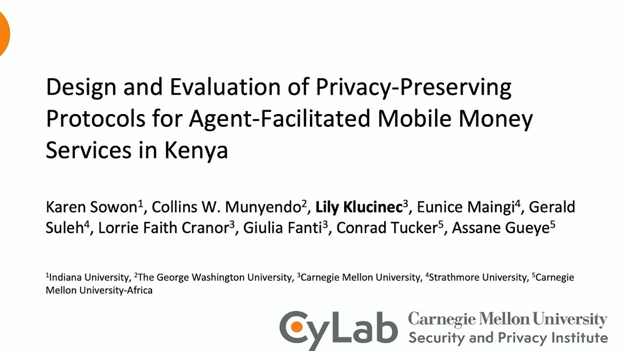 SOUPS 2025 - Design and Evaluation of Privacy-Preserving Protocols for Agent-Facilitated Mobile...