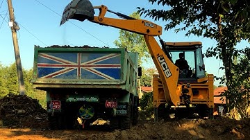 Loading Video Of JCB Backhoe / Backhoe Loading Soil In Tripper