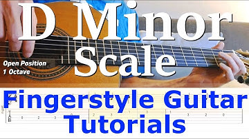 D Minor Scale 1 Octave / Open | Fingerstyle Guitar Tutorial + TABS & Sheet Music