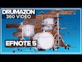 Efnote 5 electronic drum kit white sparkle 360 rotation from drumazon