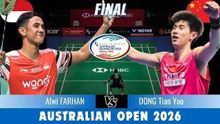 Alwi Farhan vs Dong Tian Yao | Australian Open 2026 Badminton {MS|FINAL}