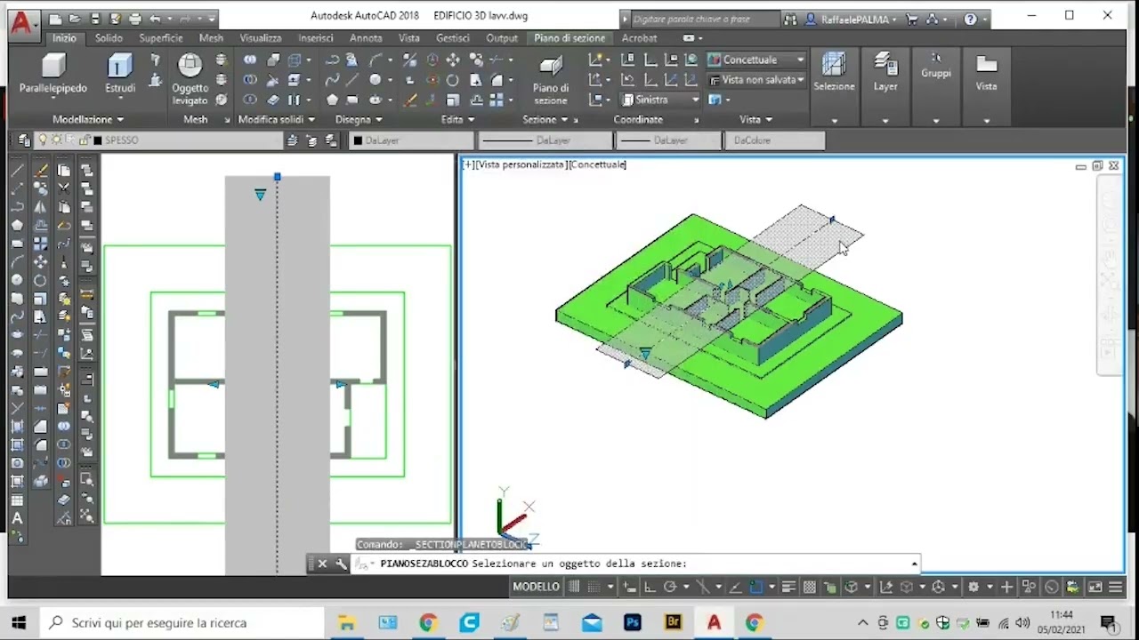 E4 -  Lezione 4 -  Impariamo l'uso di AutoCad tridimensionale