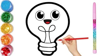 Creative Light Bulb💡Drawing | How to Draw a Light Bulb Cute And Easy Drawing | Drawing & Craft