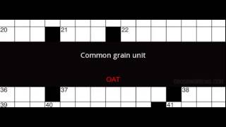 Celebrity Common grain unit Crossword Clue Solution Wealth