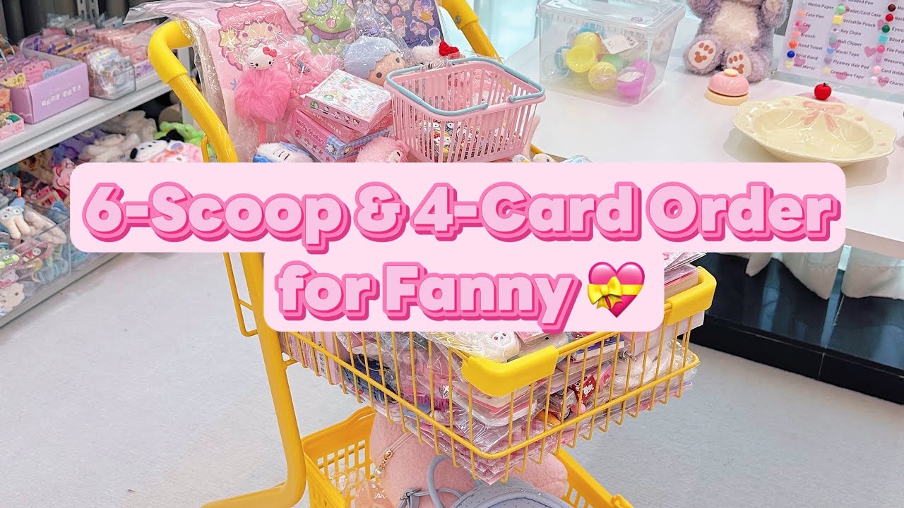 N3217 | 4-Card & 6-Scoop Order for  Fanny 💗 #packingorders #sanrio giftideas #mysterybox #luckyscoop