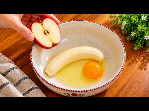 If you have 1 banana, apple and 1 egg, make this 5 minutes recipe for breakfast! Simple and Tasty