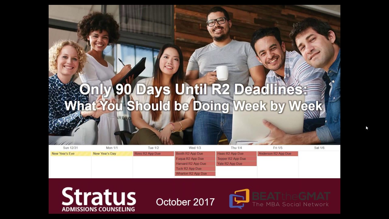 90 Days Until MBA R2 Deadlines: A Week by Week Plan - Webinar