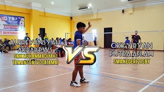 Aubrey Ansyah Akbar PWS SMK Muhammadiyah 1 Taman Sda VS Okky Ryan Putra Aflah SMAN 21 Sby Badminton