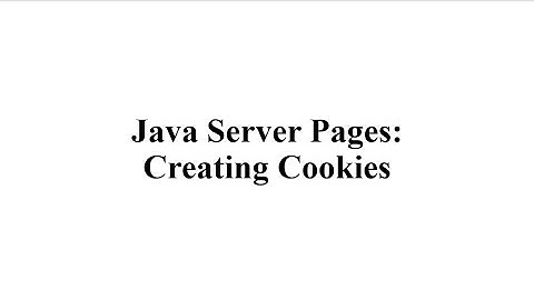 JSP: Java Server Pages Creating Cookies