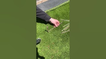 Securing Artificial Turf in Toronto #artificialgrass #shorts #turfgrass