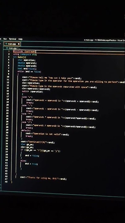 How to make Infinite loop Calculator in C++ #c#cplusplus#terminal - YouTube