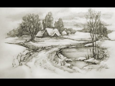 Nature scenery drawing