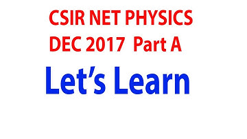 CSIR NET PHY Dec