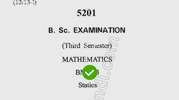 2013 Cdlu BSc 3rd Sem Mathematics Statics Question Paper