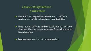 Clostridium difficile colitis- the essential